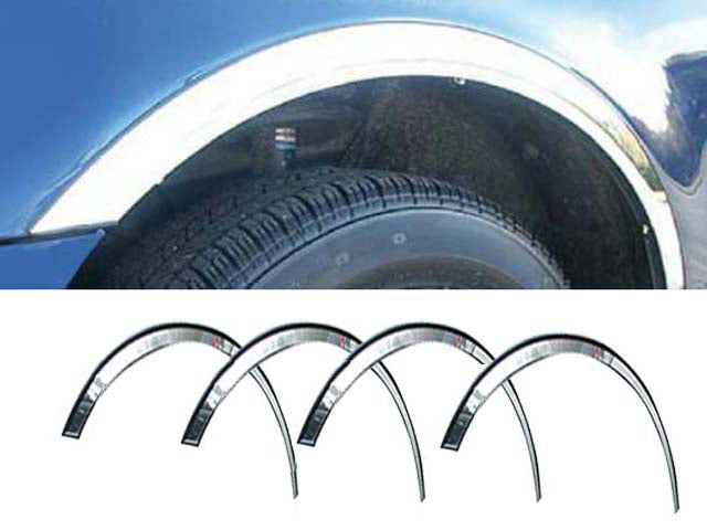 WZ48490 Molded Stainless Steel Wheel Well Fender Trim Molding 4 Pc