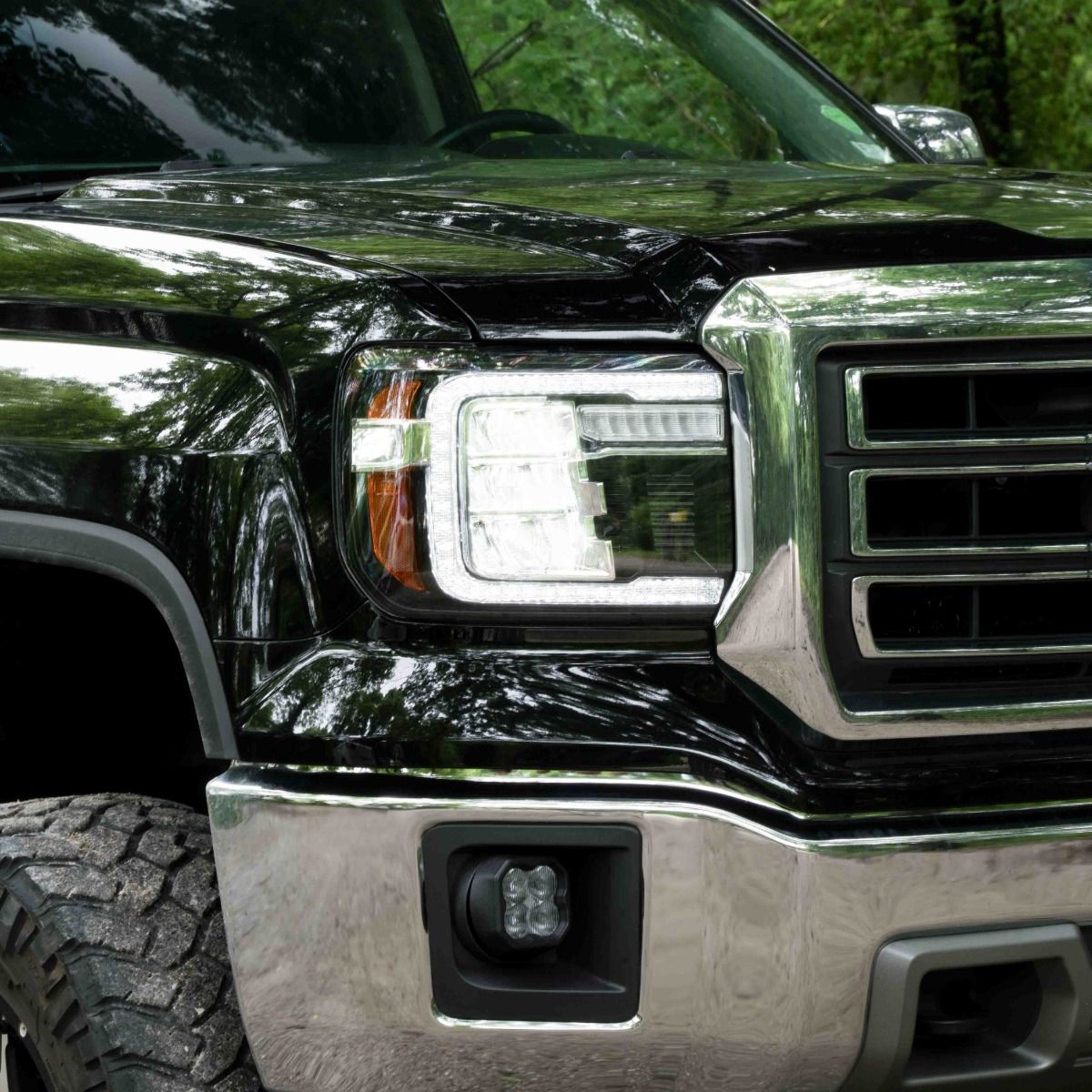 2014-2018 GMC Sierra 1500 LED Reflector Headlights (PAIR)