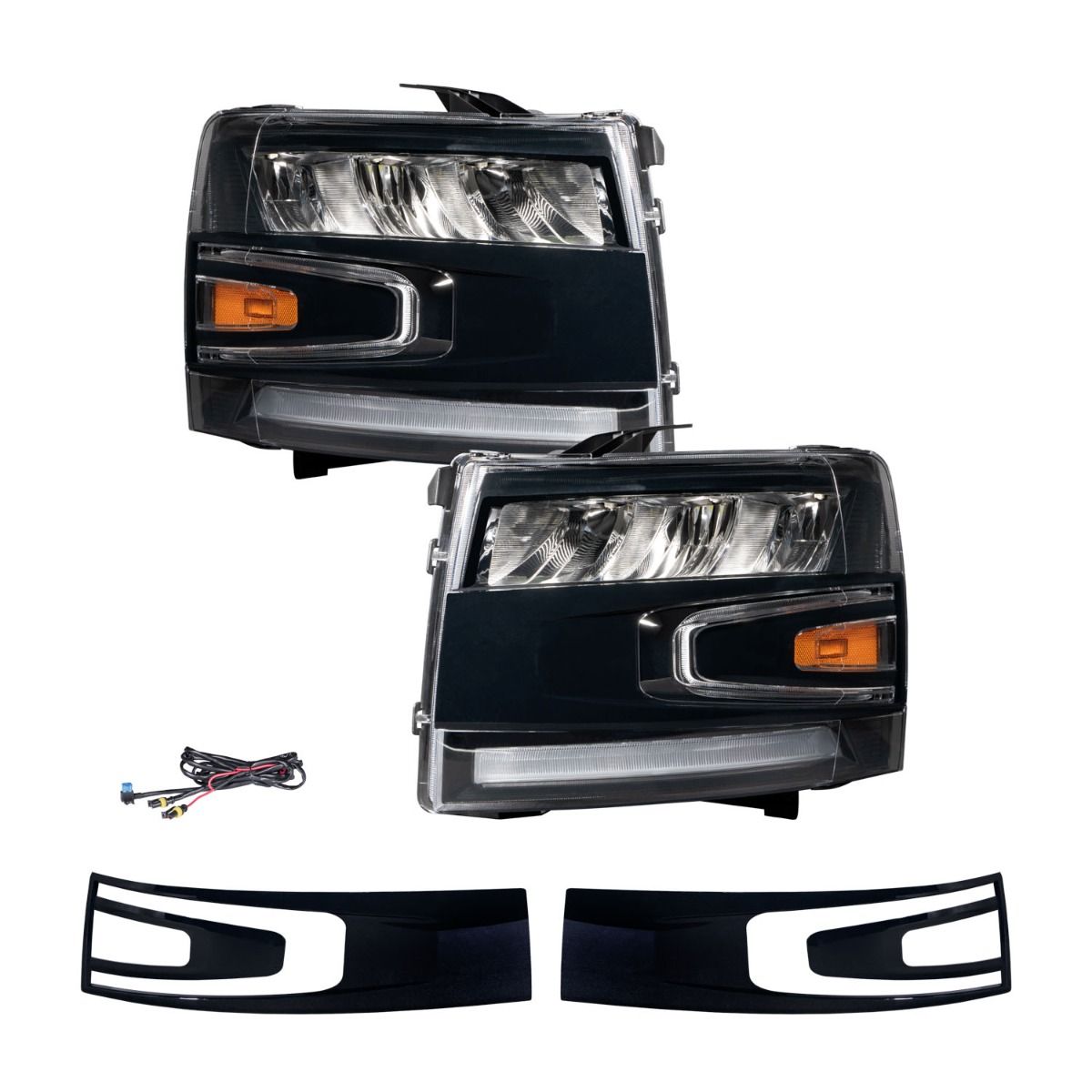 2007-2013 Chevrolet Silverado LED Reflector Headlights (pair)