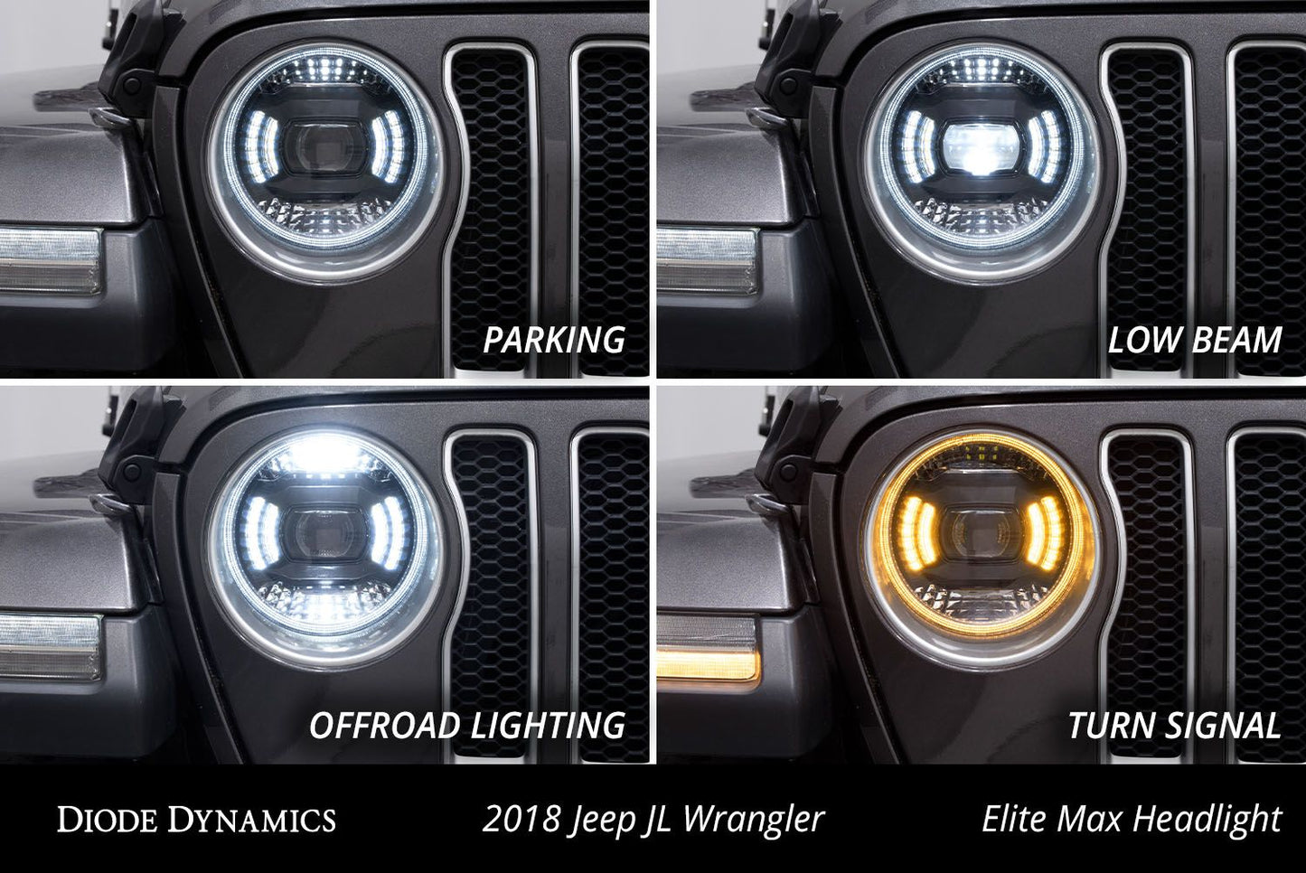 2018-2023 Jeep JL Wrangler Elite LED Headlights