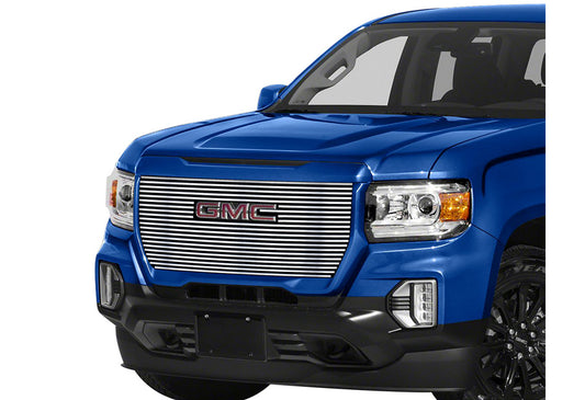 GR07FEJ49S Main Upper Stainless Steel Billet Grille Fits 2021-2022 GMC Canyon AT4 / Elevation