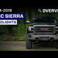 2014-2018 GMC Sierra 1500 LED Projector Headlights with Amber DRL (pair)