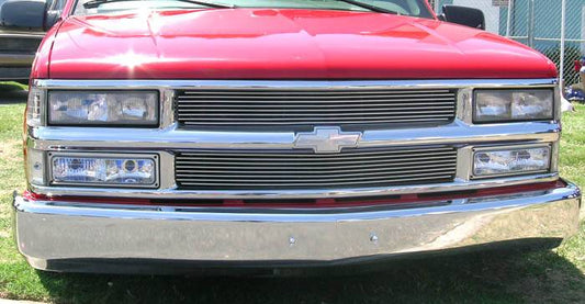 T-REX Grilles 20045 Polished Aluminum Horizontal Grille Fits 1994-1998 Chevrolet Silverado 1500 Silverado 2500 Silverado 3500