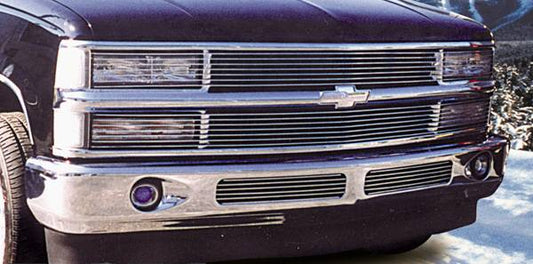T-REX Grilles 20060 Polished Aluminum Horizontal Phantom Grille Fits 1994-1998 Chevrolet Silverado 1500 Silverado 2500 Silverado 3500