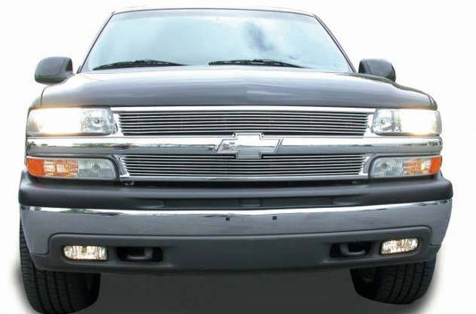 T-REX Grilles 20075 Polished Aluminum Horizontal Grille Fits 1999-2002 Chevrolet Silverado 1500