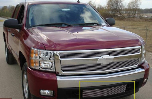 T-REX Grilles 25110 Polished Aluminum Horizontal Bumper Grille Fits 2007-2013 Chevrolet Silverado 1500