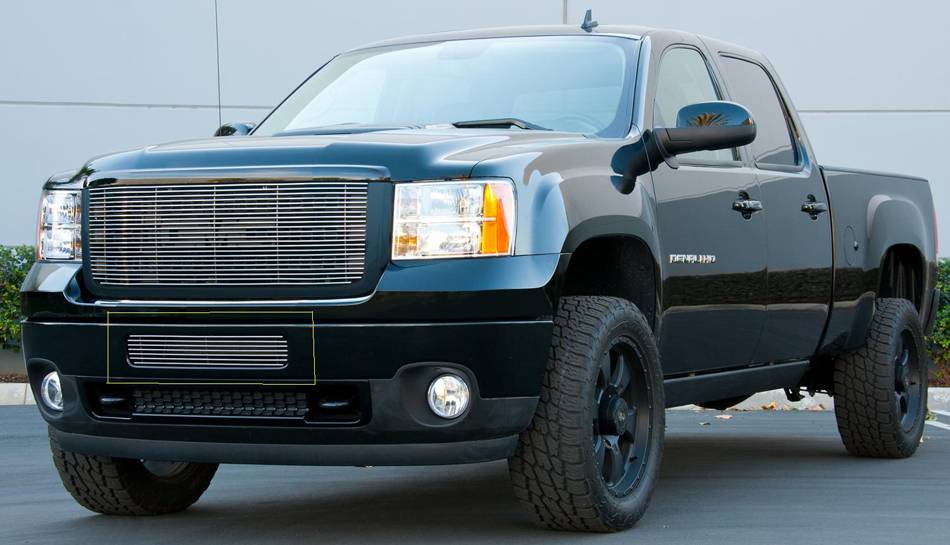 T-REX Grilles 25209 Polished Aluminum Horizontal Bumper Grille Fits 2011-2014 GMC Sierra 2500 Sierra 3500