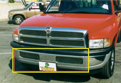 T-REX Grilles 25440 Polished Aluminum Horizontal Bumper Grille Fits 1999-2001 Dodge Ram 1500 Ram 2500 Ram 3500