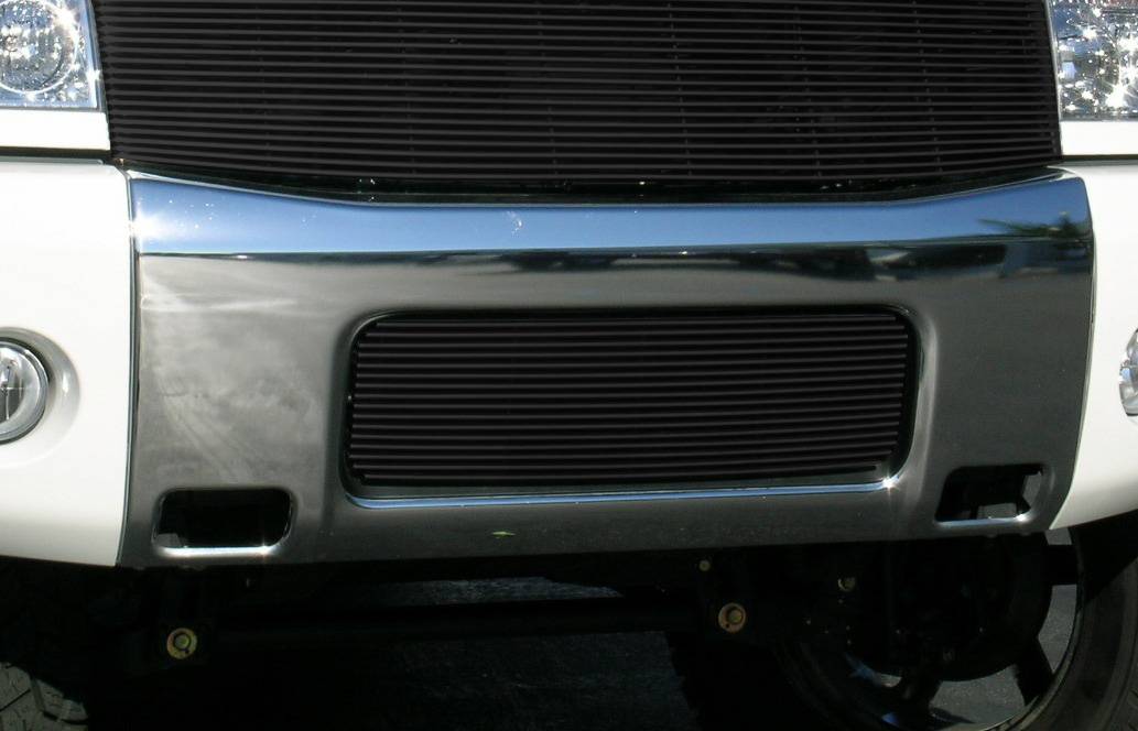 T-REX Grilles 25780B Black Aluminum Horizontal Bumper Grille Fits 2008-2014 Nissan Titan