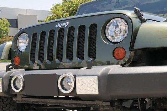 T-REX Grilles 46481 Black Mild Steel Small Mesh Grille Fits 2007-2018 Jeep Wrangler JK Wrangler JKU