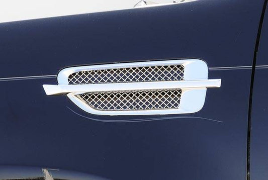 T-REX Grilles 54199 Polished Stainless Steel Small Mesh Side vent Fits 2007-2014 Cadillac Escalade Escalade EXT Escalade ESV