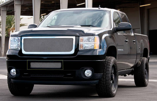 T-REX Grilles 55209 Polished Stainless Steel Small Mesh Bumper Grille Fits 2011-2014 GMC Sierra 2500 Sierra 3500