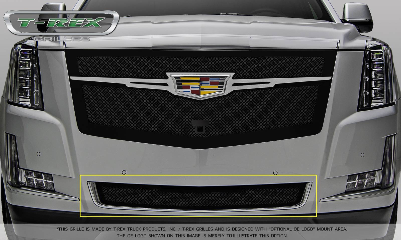T-REX Grilles 52183 Black Mild Steel Small Mesh Bumper Grille Fits 2015-2015 Cadillac Escalade Escalade EXT Escalade ESV