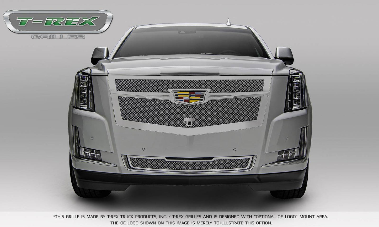 T-REX Grilles 57181 Chrome Stainless Steel Small Mesh Bumper Grille Fits 2015i-2020 Cadillac Escalade Escalade EXT Escalade ESV