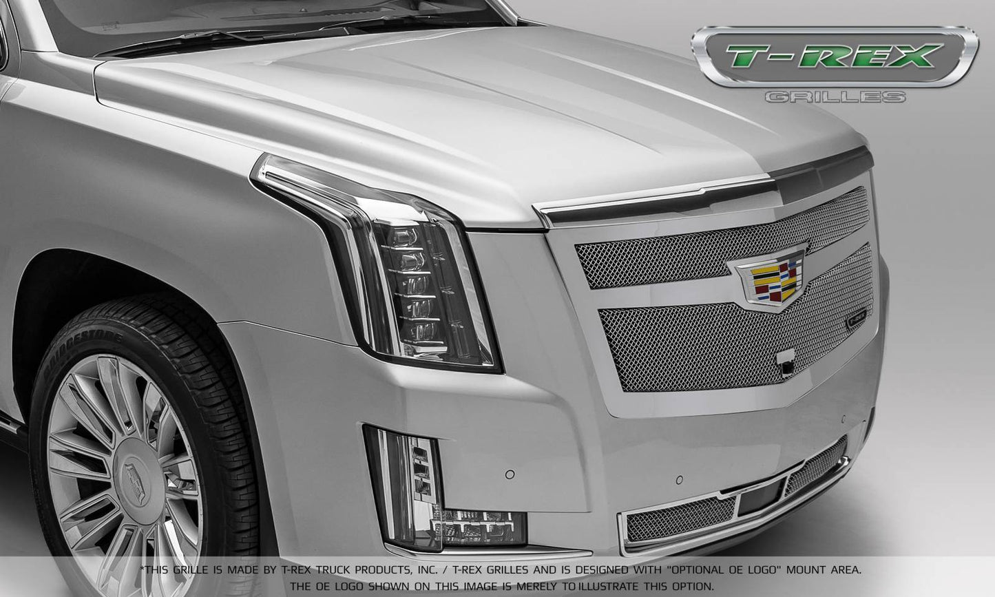 T-REX Grilles 57189 Chrome Stainless Steel Small Mesh Bumper Grille Fits 2015i-2020 Cadillac Escalade Escalade EXT Escalade ESV
