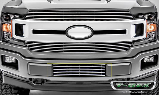 T-REX Grilles 25571 Polished Aluminum Horizontal Bumper Grille Fits 2018-2020 Ford F-150 Limited F-150 Lariat