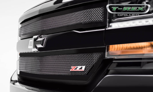 T-REX Grilles 51124 Black Mild Steel Small Mesh Grille Fits 2016-2018 Chevrolet Silverado 1500 Z71