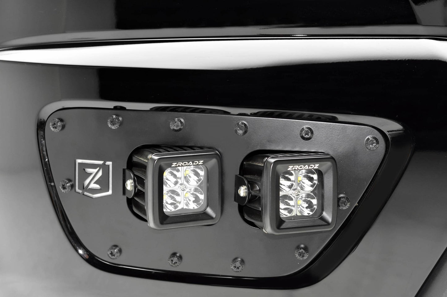 ZROADZ Z322671 Black Mild Steel Front Bumper OEM Fog LED Bracket Fits 2015-2020 Chevrolet Colorado