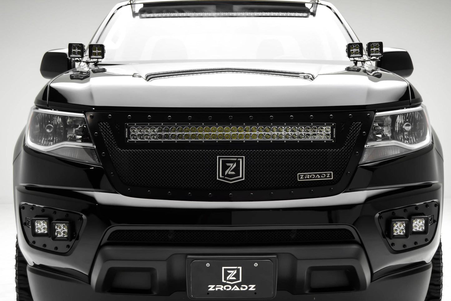 ZROADZ Z322671-KIT Black Mild Steel Front Bumper OEM Fog LED Kit Fits 2015-2020 Chevrolet Colorado