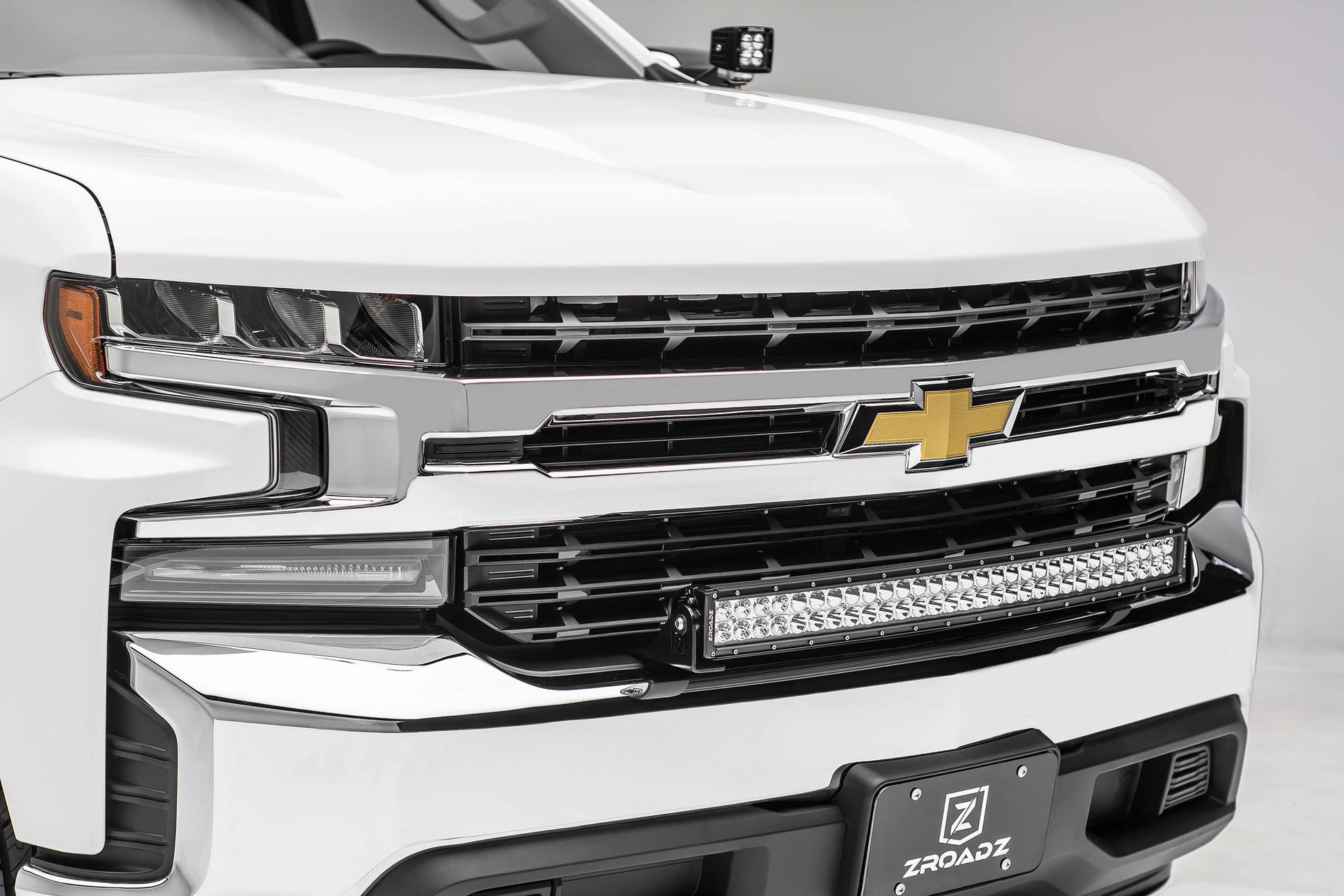 ZROADZ Z322282 Black Mild Steel Front Bumper Top LED Bracket Fits 2019 -2022 Chevrolet Silverado 1500 LTD