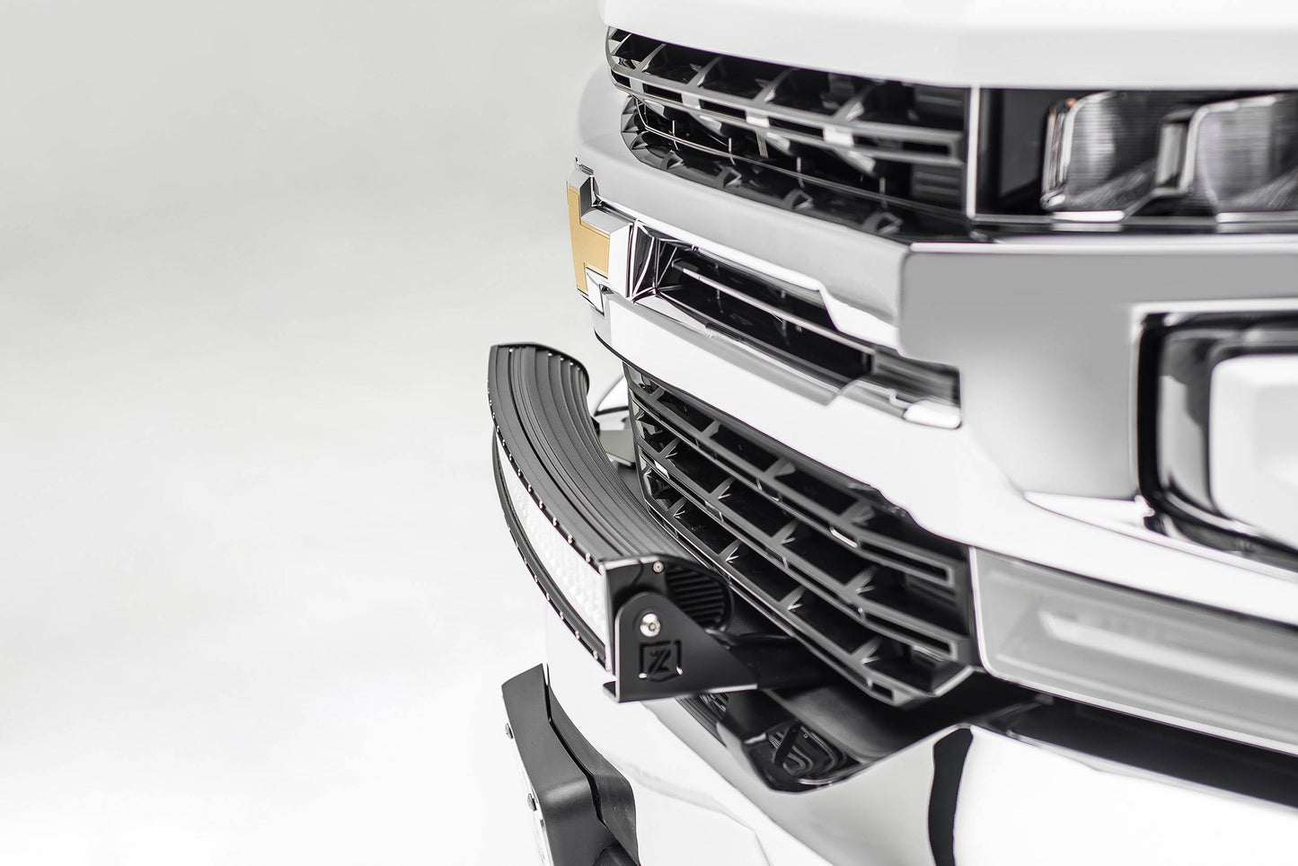 ZROADZ Z322282 Black Mild Steel Front Bumper Top LED Bracket Fits 2019 -2022 Chevrolet Silverado 1500 LTD