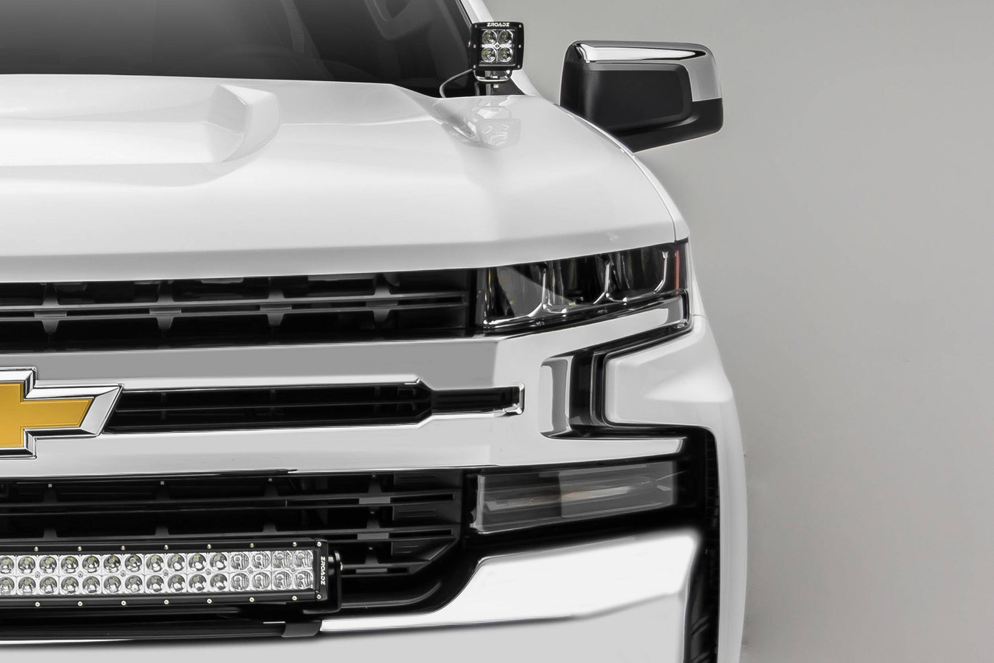 ZROADZ Z322282 Black Mild Steel Front Bumper Top LED Bracket Fits 2019 -2022 Chevrolet Silverado 1500 LTD