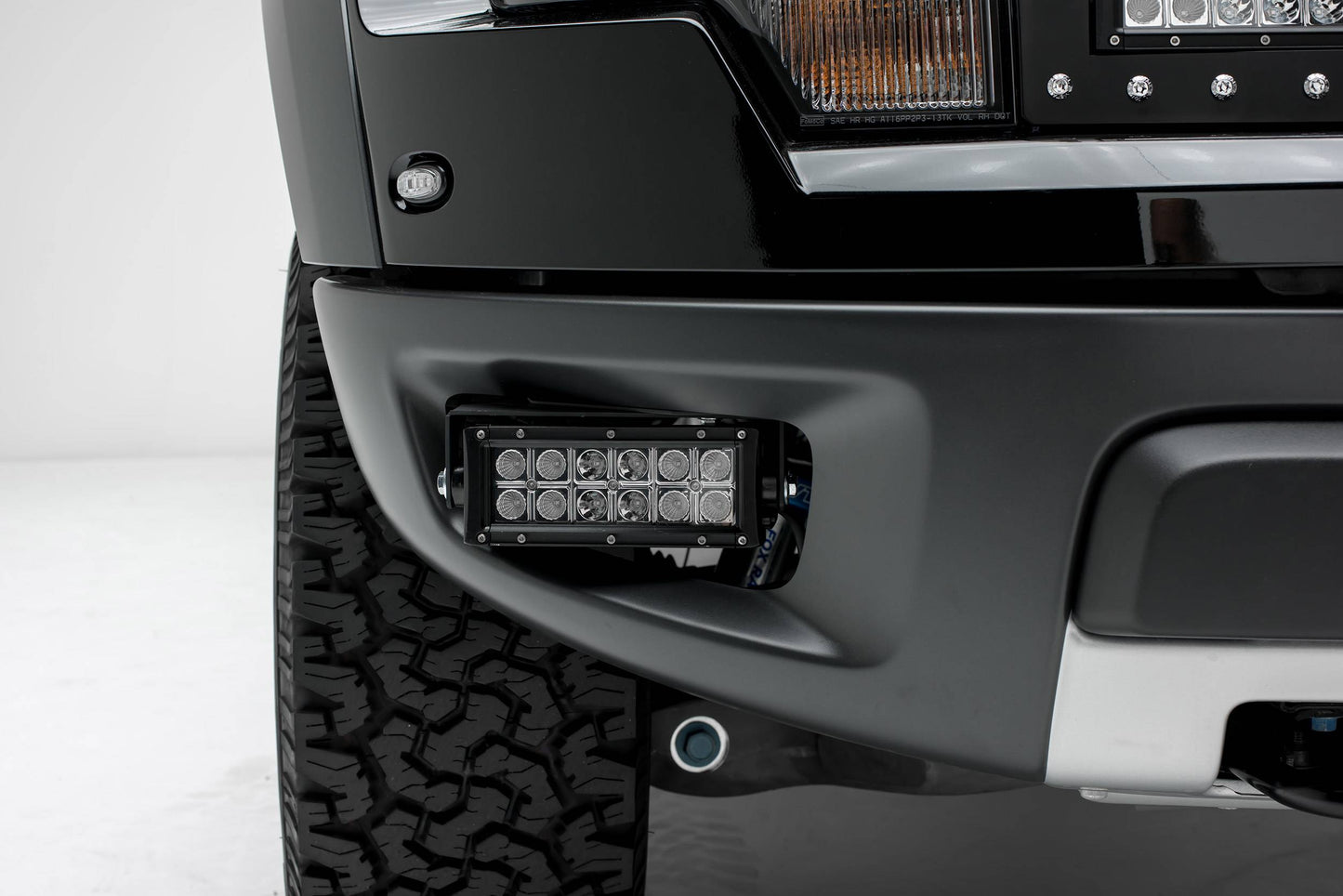 ZROADZ Z325651-KIT Black Mild Steel Front Bumper OEM Fog LED Kit Fits 2010-2014 Ford F-150 Raptor