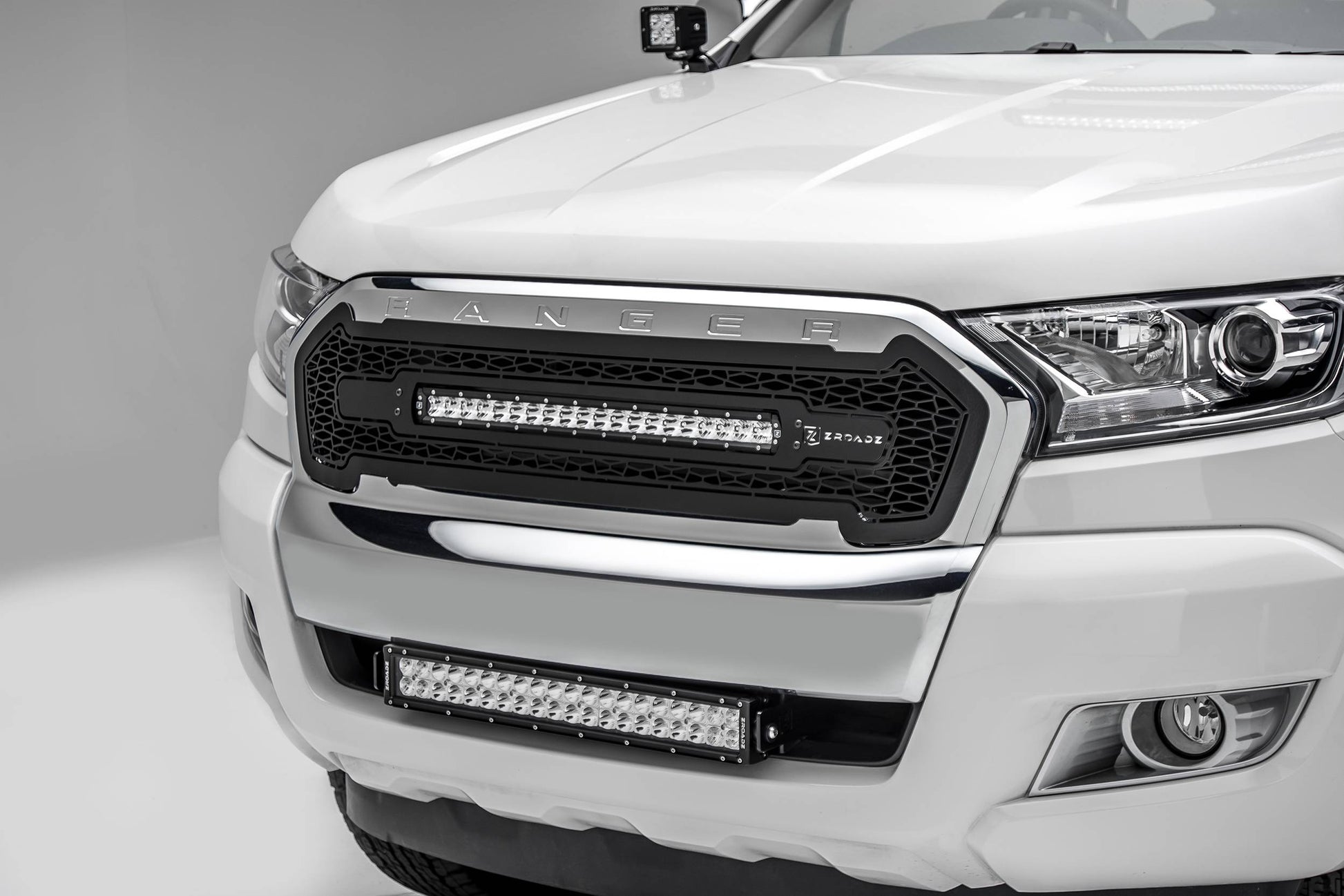 ZROADZ Z325761 Black Mild Steel Front Bumper Center LED Bracket Fits 2015-2018 Ford Ranger T6