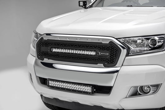 ZROADZ Z325761-KIT Black Mild Steel Front Bumper Center LED Kit Fits 2015-2018 Ford Ranger T6