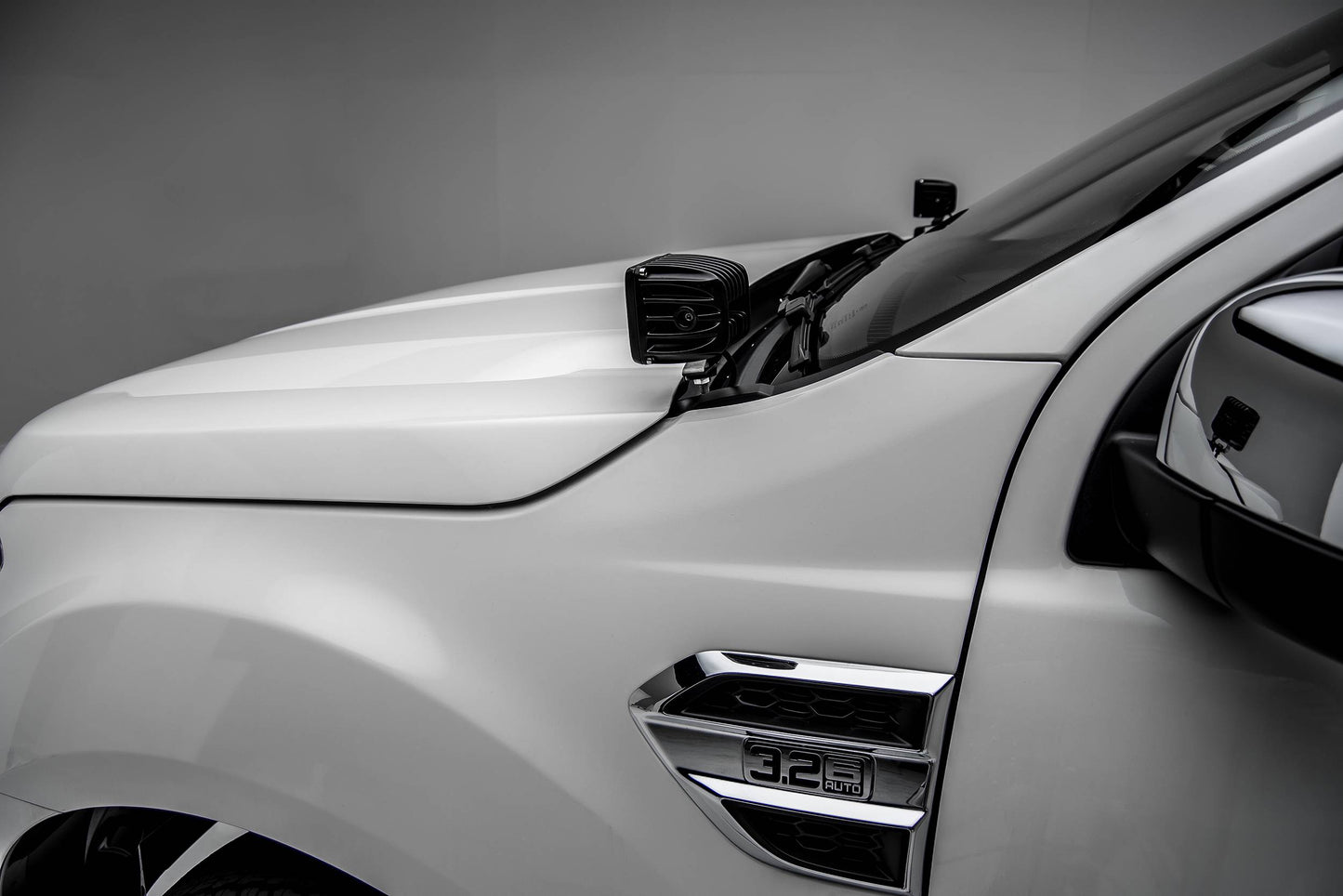 ZROADZ Z365761 Black Mild Steel Hood Hinge LED Bracket Fits 2015-2018 Ford Ranger T6