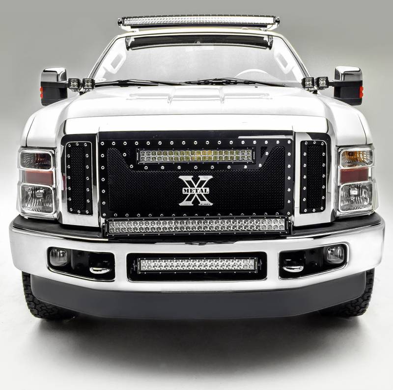 ZROADZ Z325632 Black Mild Steel Front Bumper Center LED Bracket Fits 2008-2010 Ford F-250 F-350 F-450 F-550