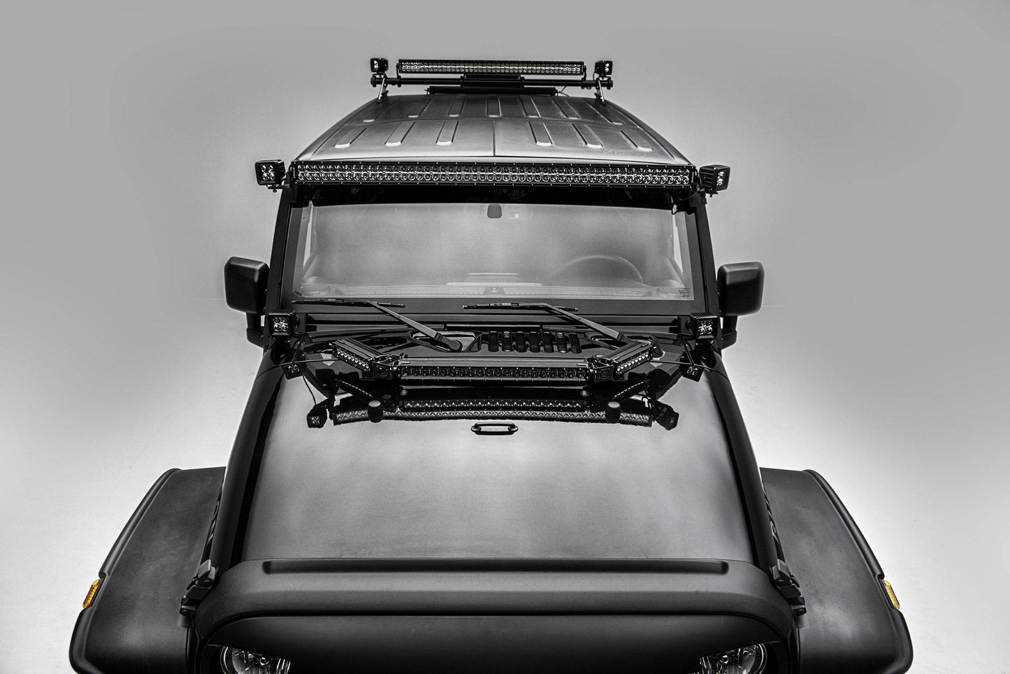 ZROADZ Z334811-KIT Black Mild Steel Front Roof LED Kit Fits 2007-2018 Jeep Wrangler JK Wrangler JKU