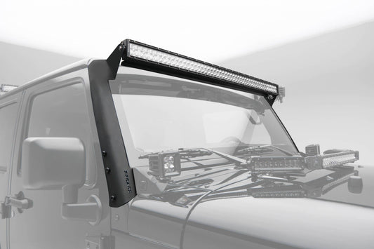 ZROADZ Z374811 Black Mild Steel Front Roof LED Bracket Fits 2007-2018 Jeep Wrangler JK Wrangler JKU