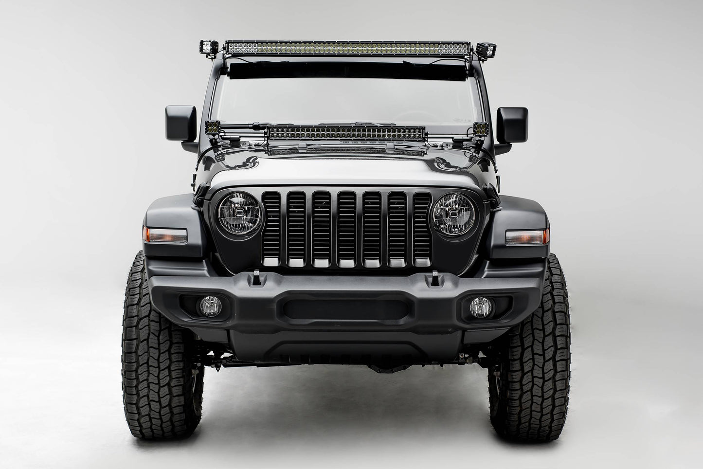 ZROADZ Z334851 Black Mild Steel Front Roof LED Bracket Fits 2019-2023 Jeep Gladiator