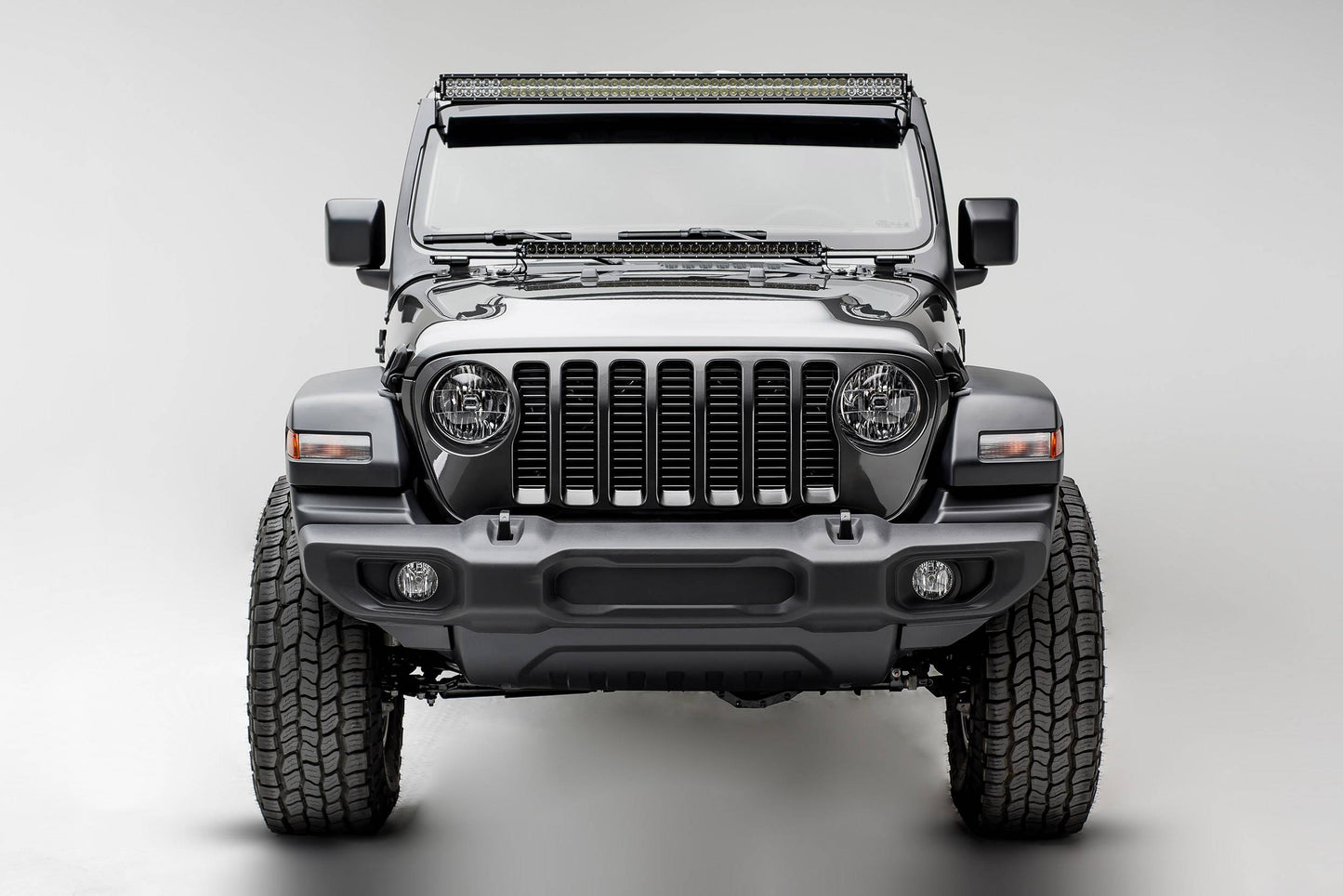 ZROADZ Z374831 Black Mild Steel Front Roof LED Bracket Fits 2019-2023 Jeep Gladiator