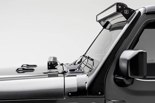 ZROADZ Z374831-KIT Black Mild Steel Front Roof LED Kit Fits 2019-2023 Jeep Gladiator