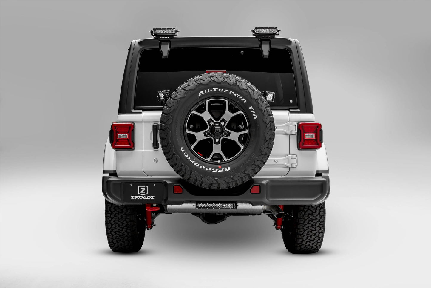ZROADZ Z394951 Black Mild Steel Rear Tire Carrier LED Bracket Fits 2018-2023 Jeep Wrangler JL Wrangler JLU