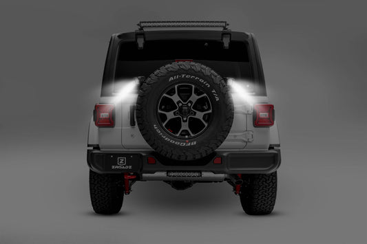 ZROADZ Z394951-KIT Black Mild Steel Rear Tire Carrier LED Kit Fits 2018-2023 Jeep Wrangler JL Wrangler JLU