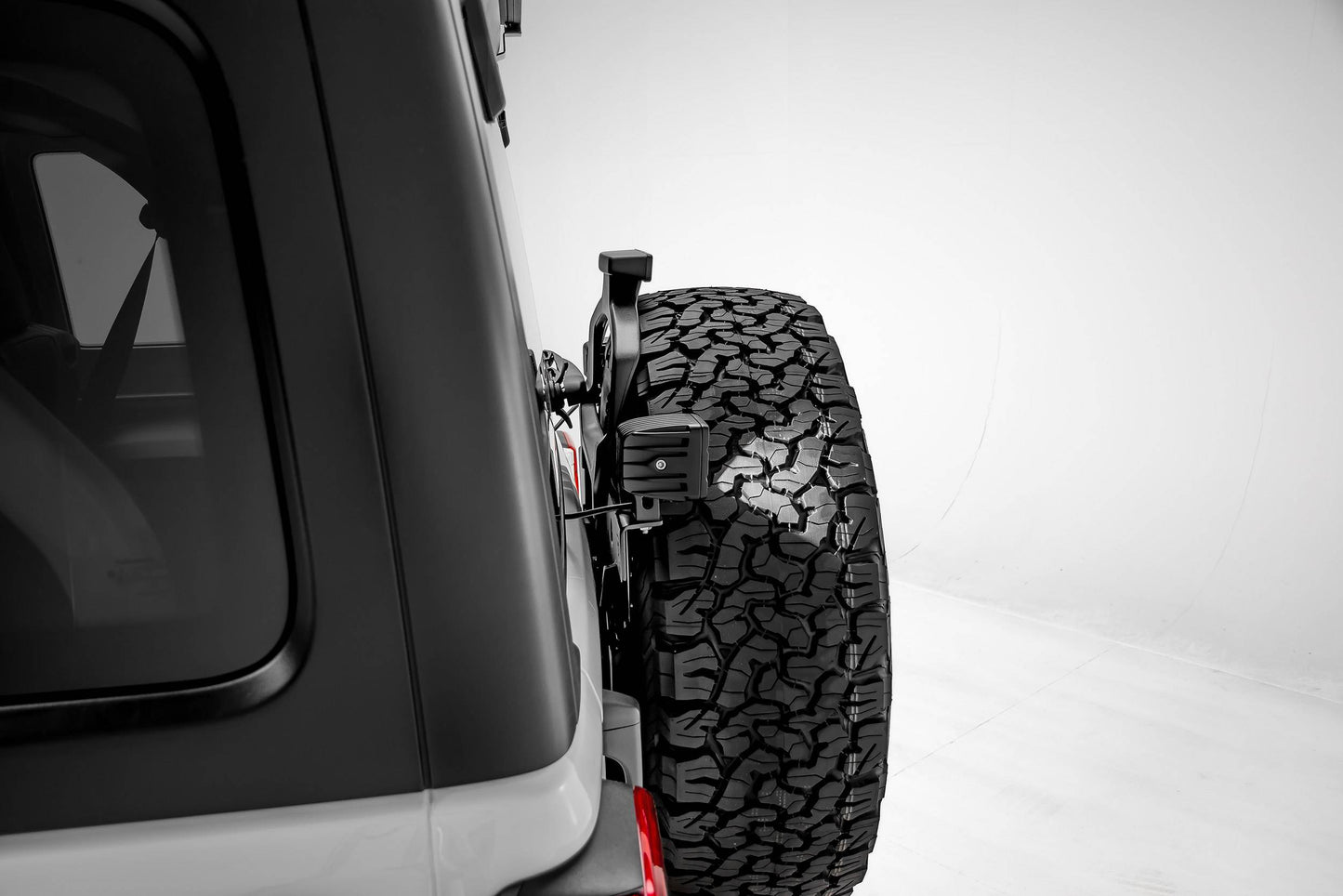 ZROADZ Z394951-KIT Black Mild Steel Rear Tire Carrier LED Kit Fits 2018-2023 Jeep Wrangler JL Wrangler JLU