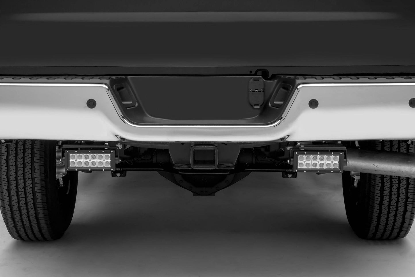 ZROADZ Z384521 Black Mild Steel Rear Bumper LED Bracket Fits 2009-2018 Ram 1500