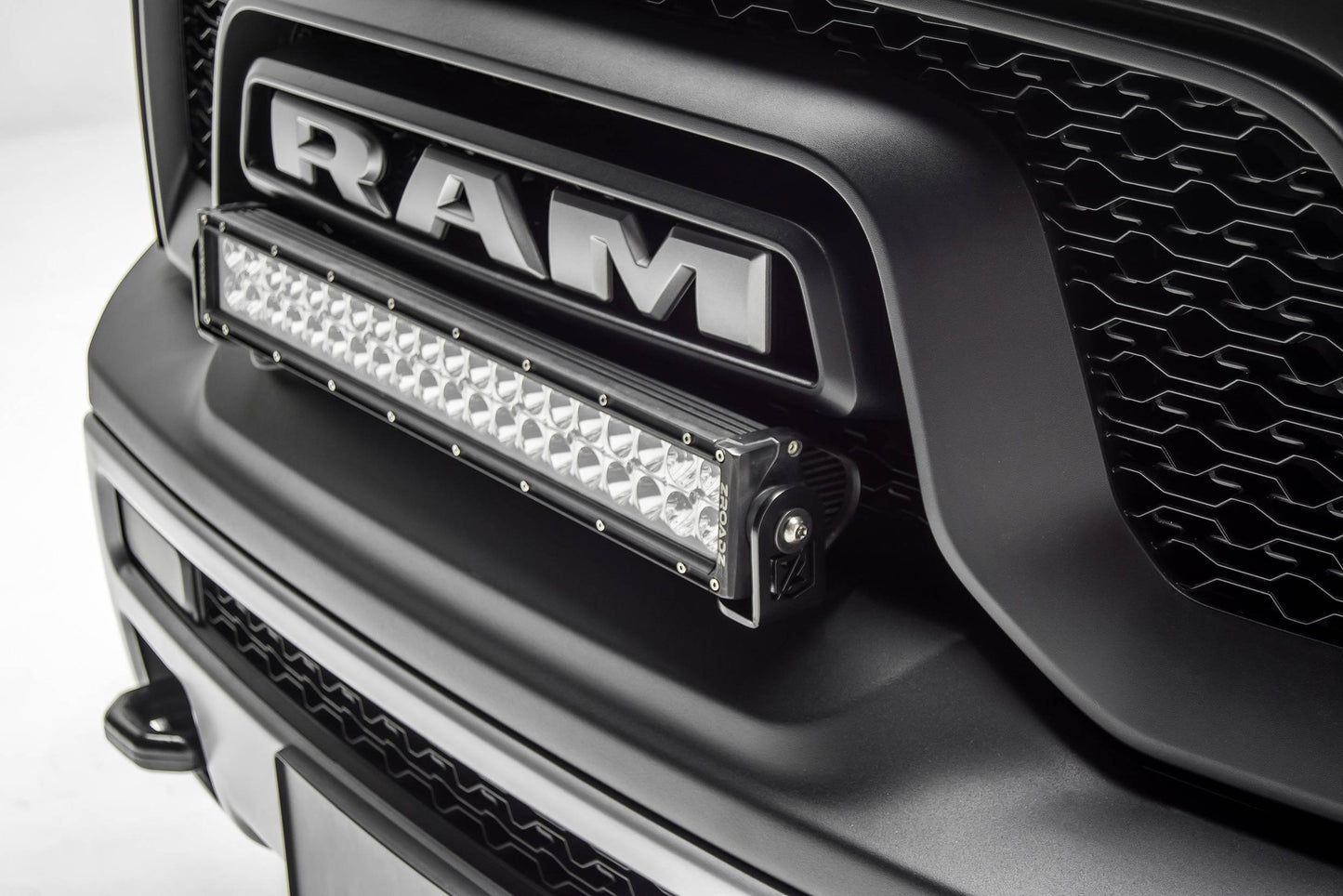 ZROADZ Z324552 Black Mild Steel Front Bumper Top LED Bracket Fits 2015-2018 Ram Rebel