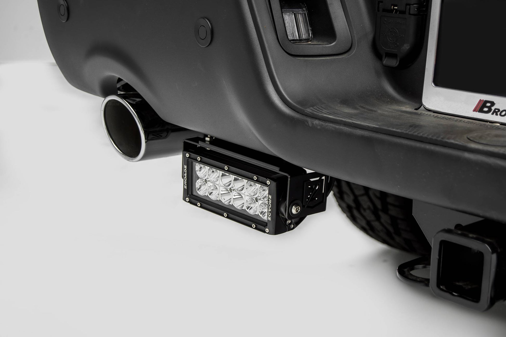 ZROADZ Z384551 Black Mild Steel Rear Bumper LED Bracket Fits 2015-2018 Ram Rebel