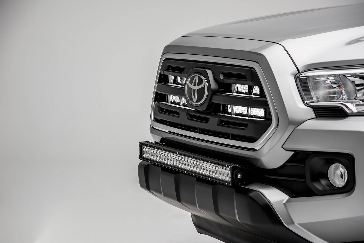 ZROADZ Z329511 Black Mild Steel Front Bumper Center LED Bracket Fits 2018-2023 Toyota Tacoma
