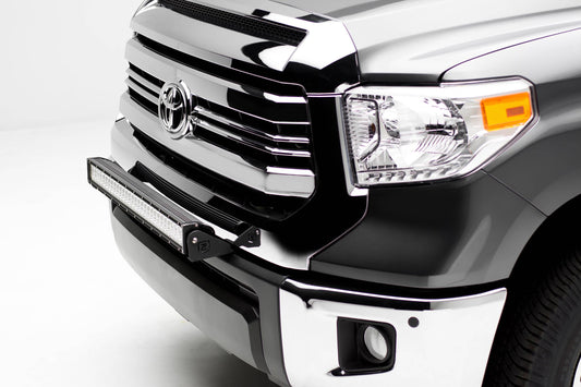 ZROADZ Z329641 Black Mild Steel Front Bumper Top LED Bracket Fits 2014-2021 Toyota Tundra