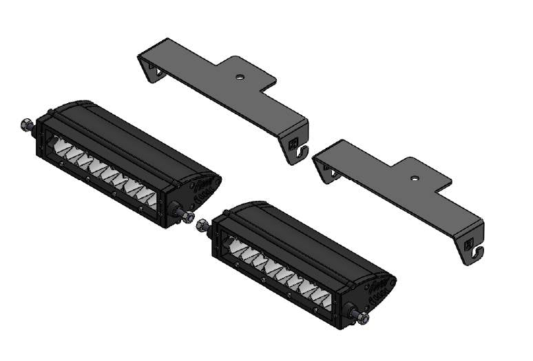 ZROADZ Z310006-KIT Black Mild Steel  Panel Clamp LED Kit