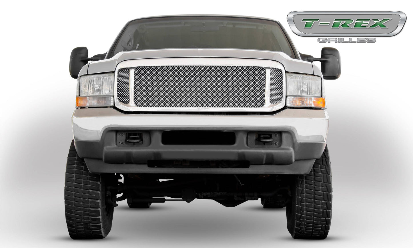 T-REX Grilles 50571 Polished Stainless Steel Small Mesh Grille Fits 2000-2004 Ford Excursion Harley Davidson