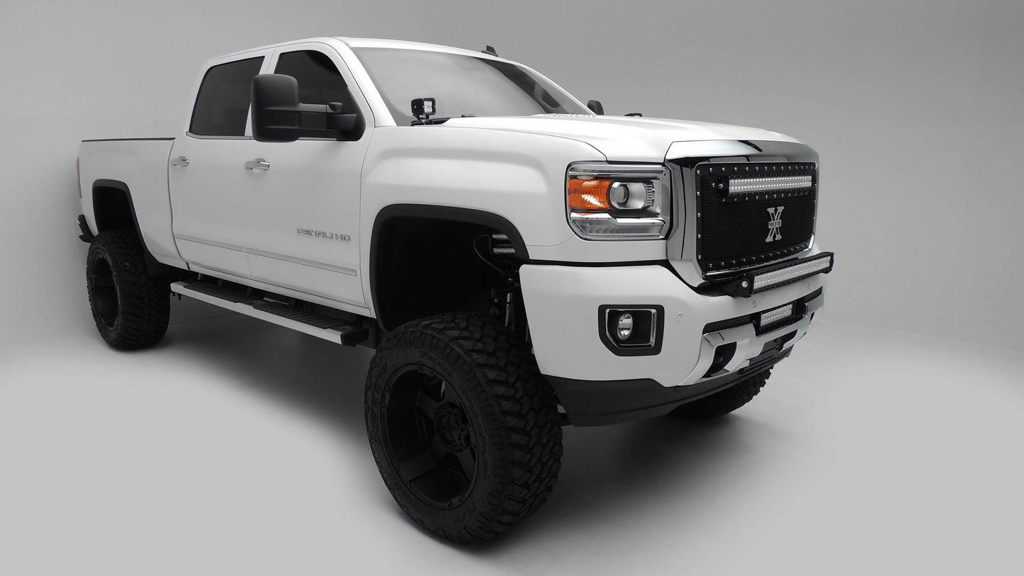 ZROADZ Z321221-KIT Black Mild Steel Front Bumper Top LED Kit Fits 2015-2019 Chevrolet Silverado 2500 3500