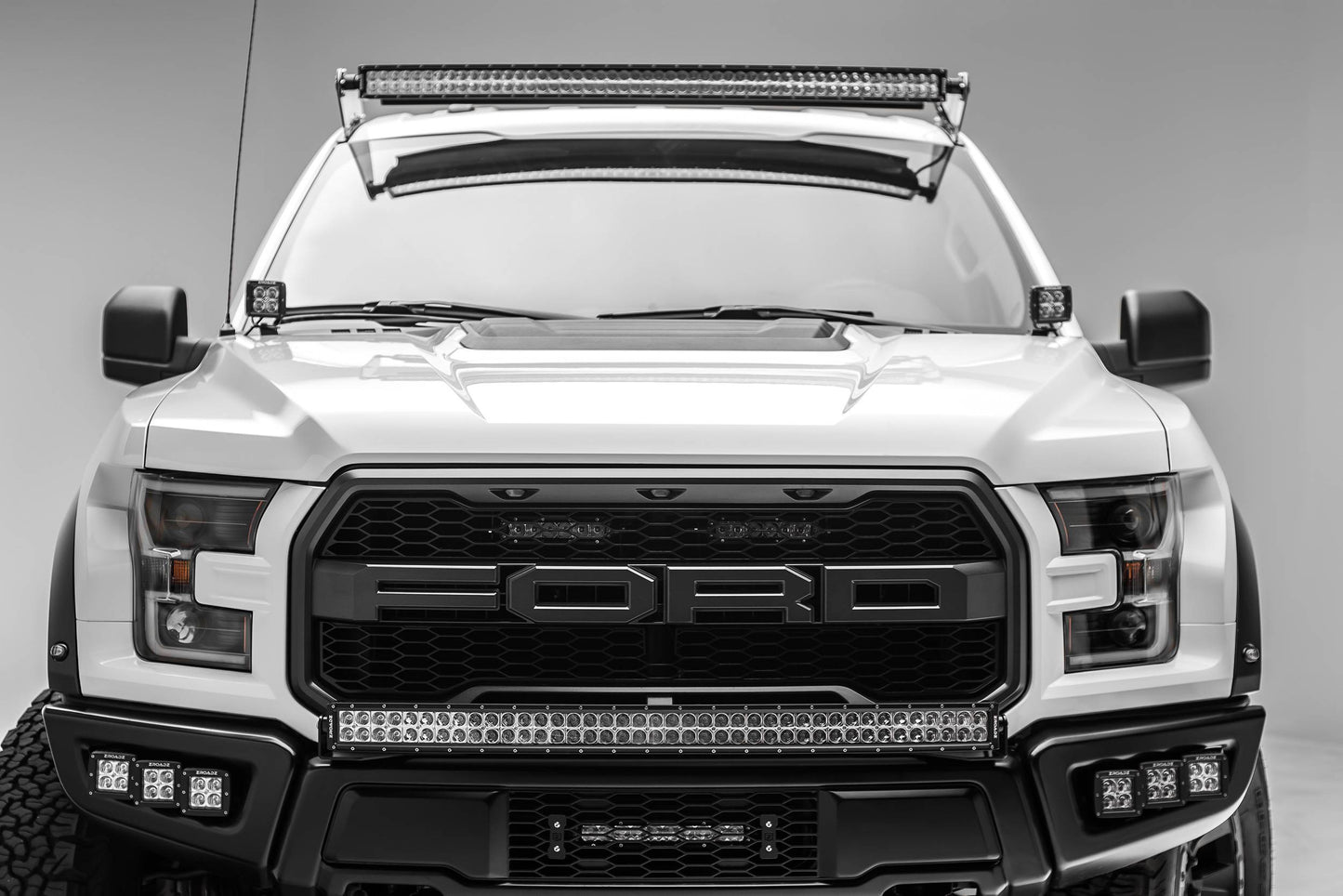 ZROADZ Z335662 Black Mild Steel Front Roof LED Bracket Fits 2015-2023 Ford F-150