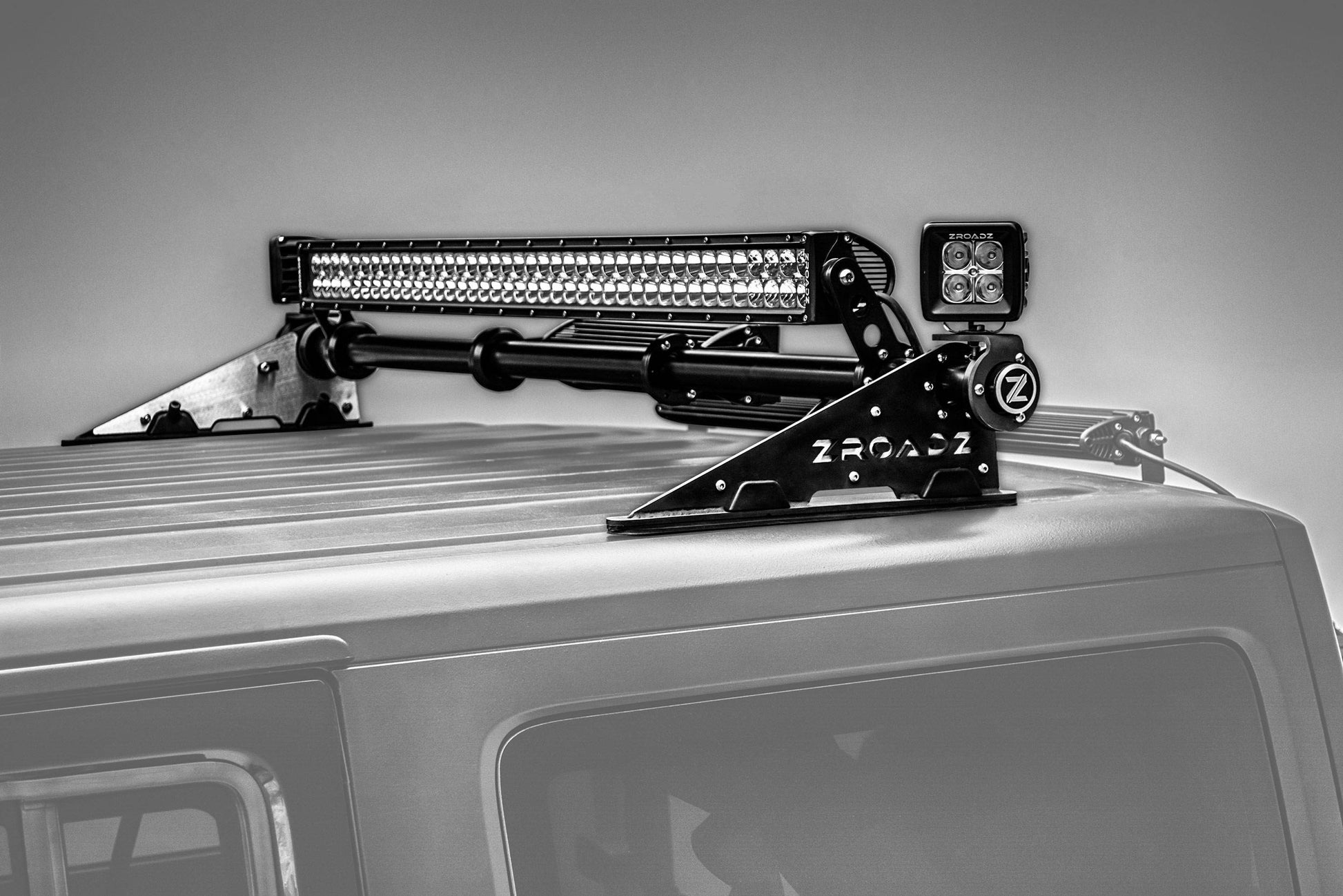 ZROADZ Z350050-JK-KIT-B Black Mild Steel Modular Rack LED Kit Fits 2007-2018 Jeep Wrangler JK Wrangler JKU