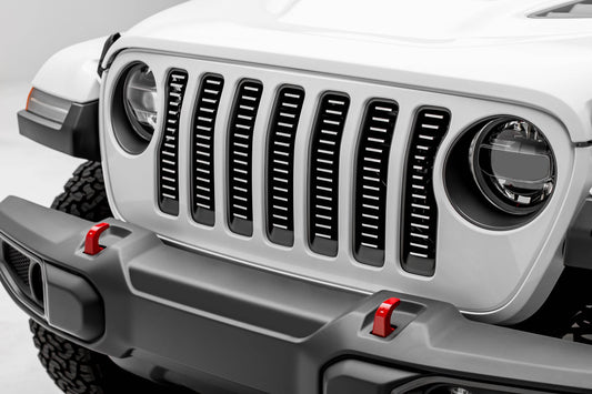 T-REX Grilles 6204933 Brushed Aluminum Horizontal Grille Fits 2020-2023 Jeep Gladiator Overland Gladiator Rubicon